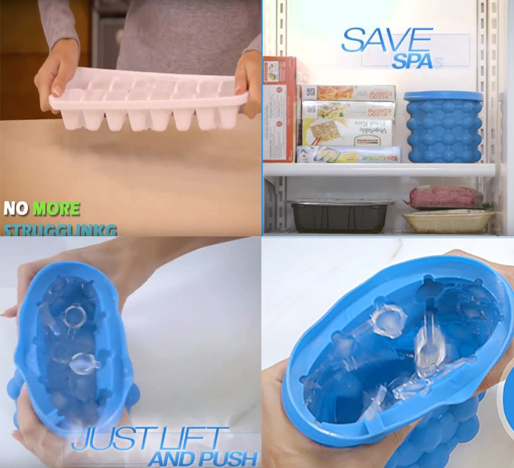Silicone Ice Bucket Cube Maker Genie