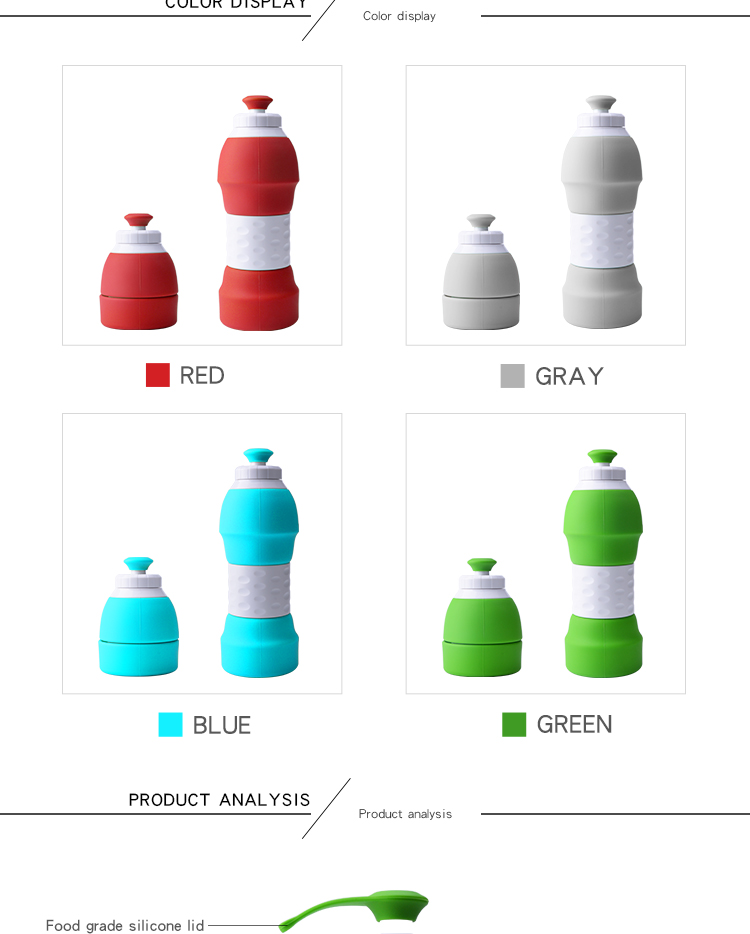 Silicone Foldable Water Bottle