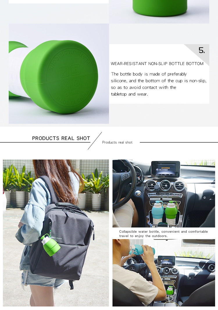 Silicone Foldable Water Bottle