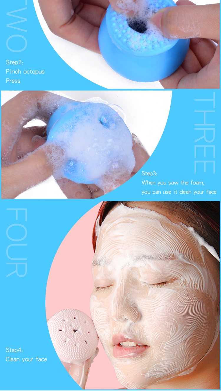 silicone facial brush