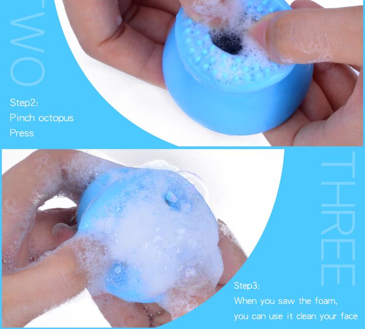silicone facial brush