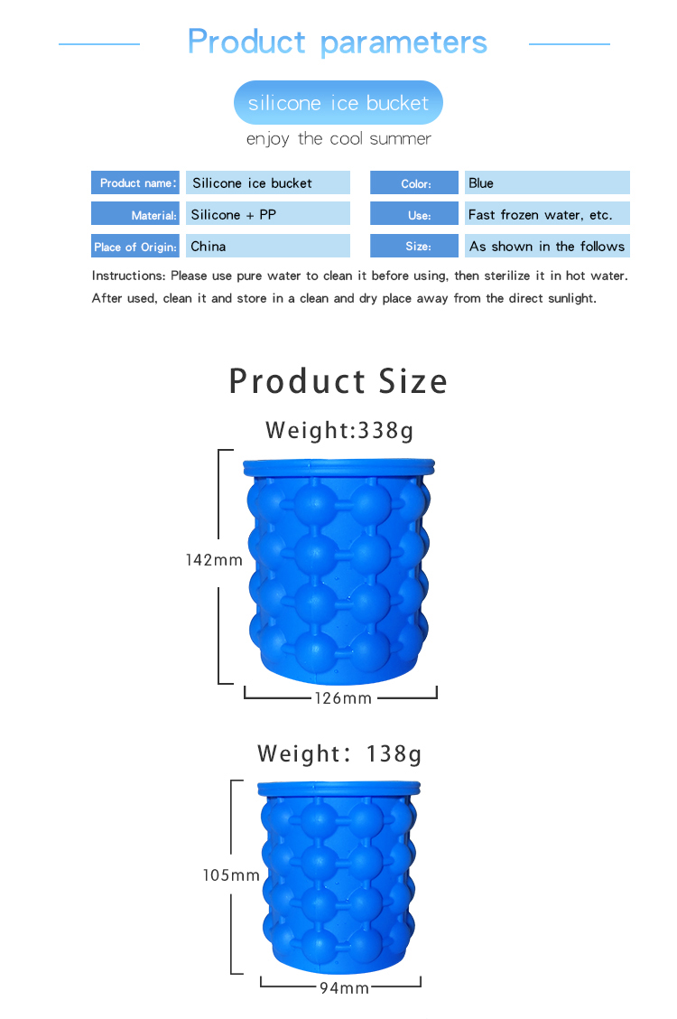 silicone ice bucket cube maker