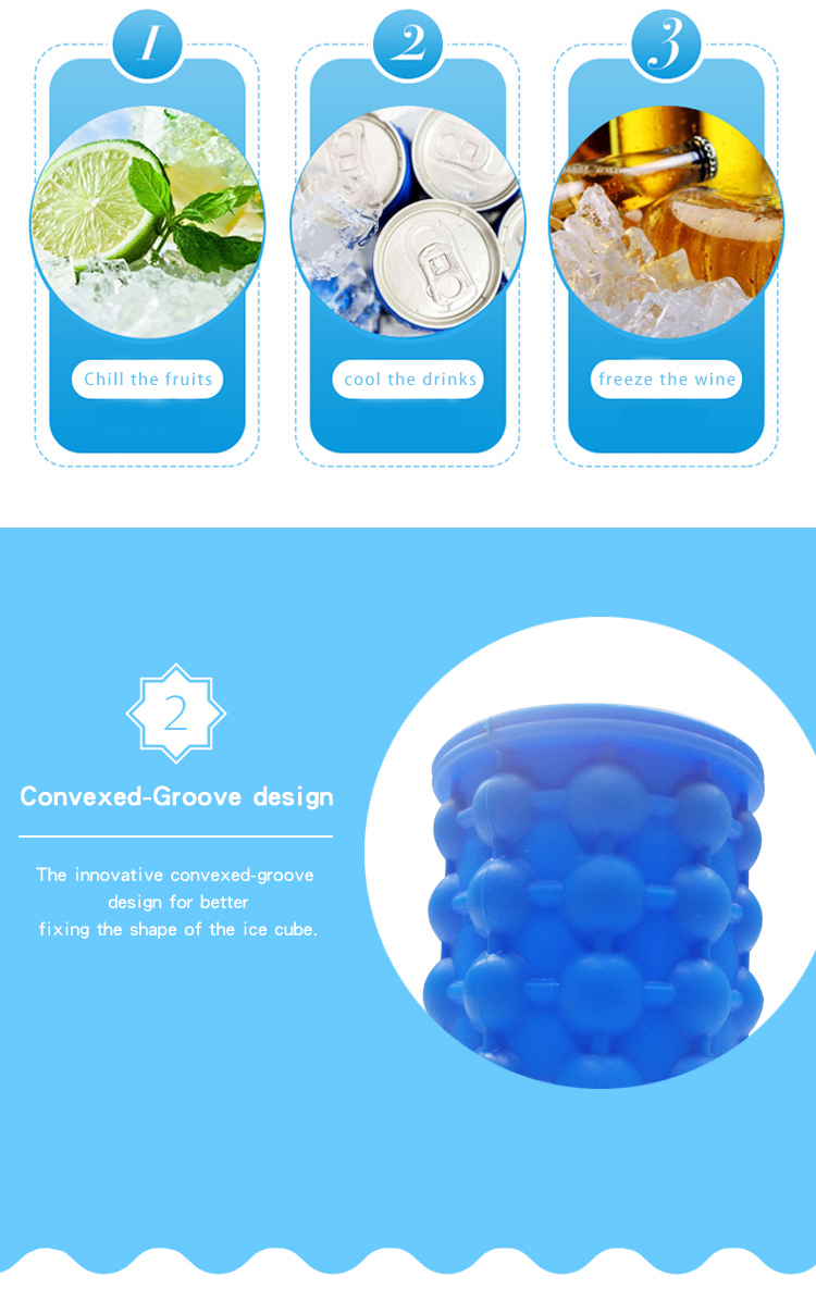 silicone ice bucket cube maker