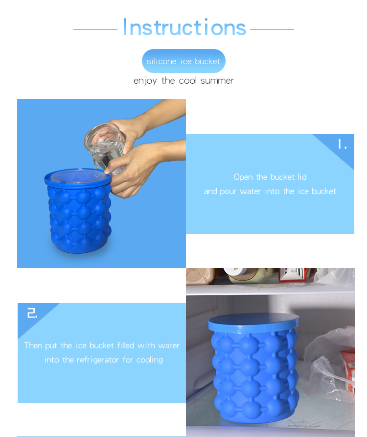 silicone ice bucket cube maker
