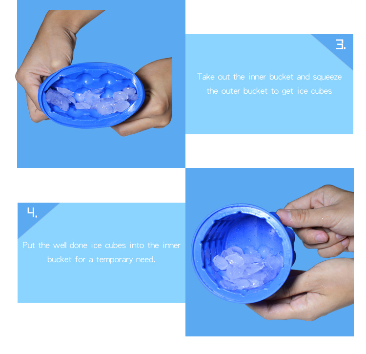 silicone ice bucket cube maker
