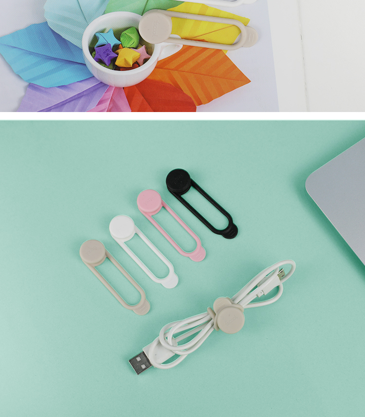 Eco-friendly Flexible Reusable Tie Wrap Silicone Cable Holder Earphone Cord Organizer Wholesale(图10)