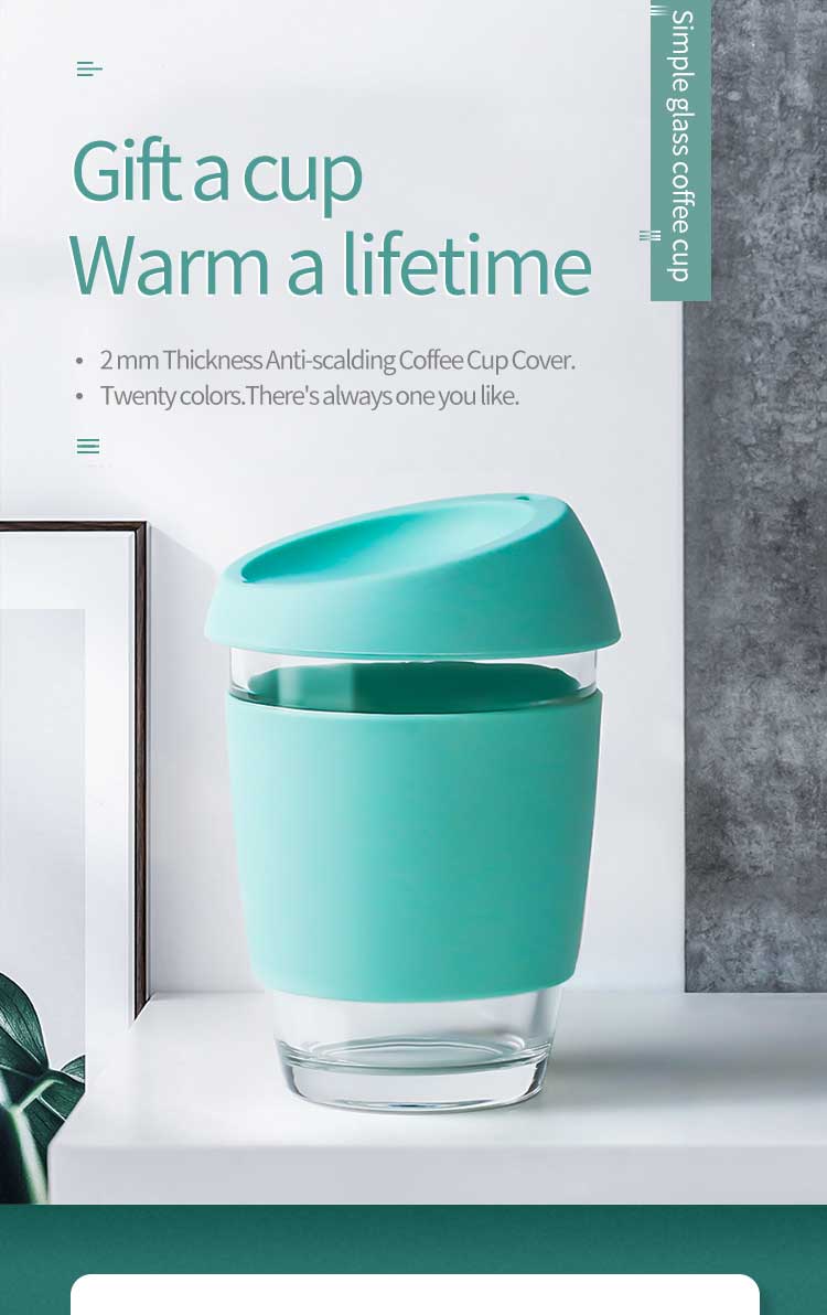 8oz Custom Logo Reusable Coffee Cup With Silicone Lid and Sleeve(图1)