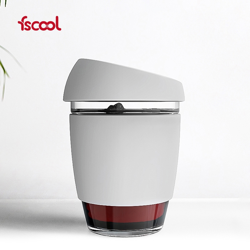 12oz Custom Logo Reusable Coffee Cup With Silicone