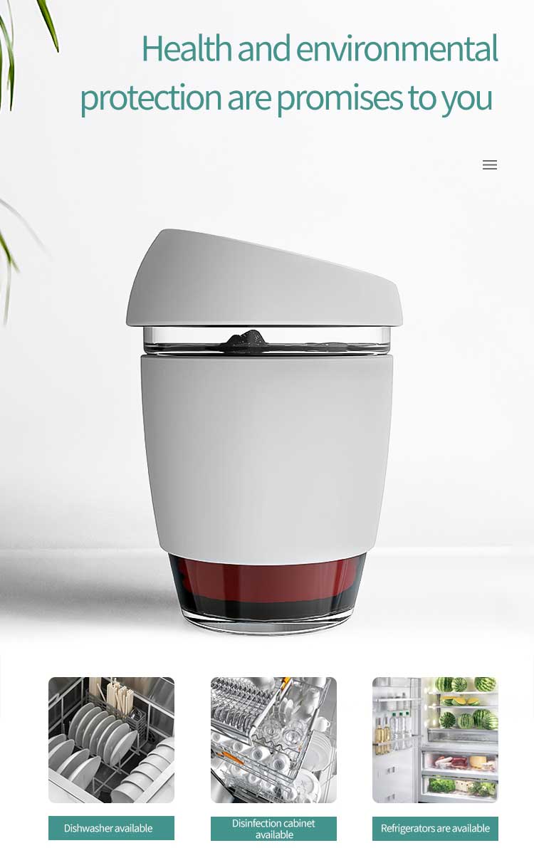 12oz Custom Logo Reusable Coffee Cup With Silicone Lid and Sleeve(图4)