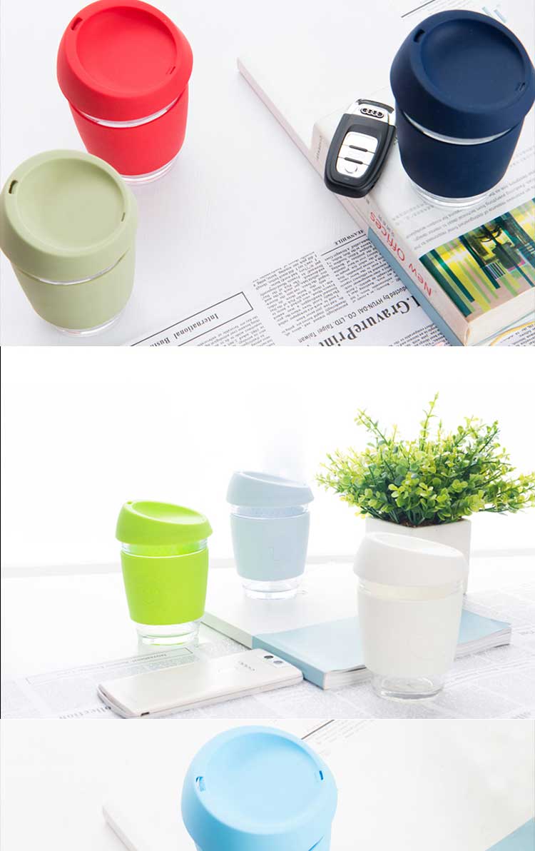 12oz Custom Logo Reusable Coffee Cup With Silicone Lid and Sleeve(图10)