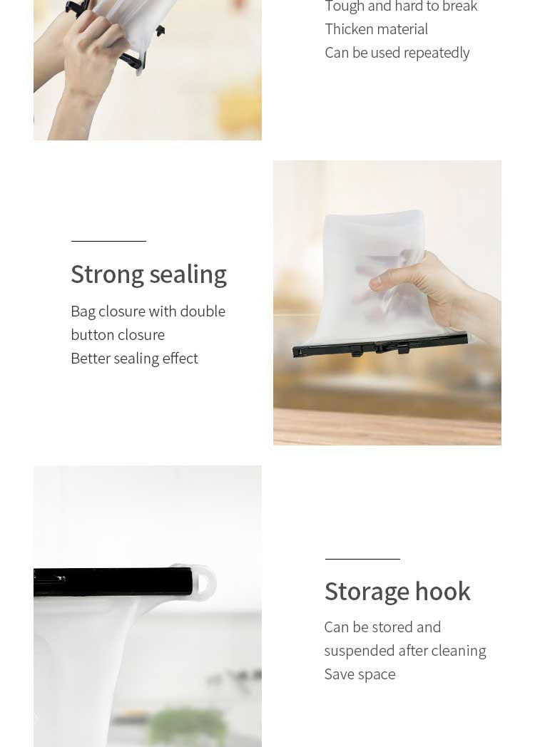  Kitchen Home Clip Type Silicone Fresh Keeping Bag Reusable Convenient Travel Food Storage Bags(图9)