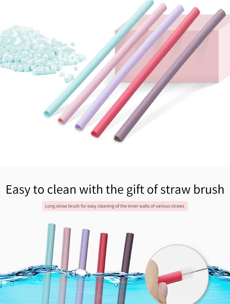 Heart Shaped Reusable Silicone Straw(图3)