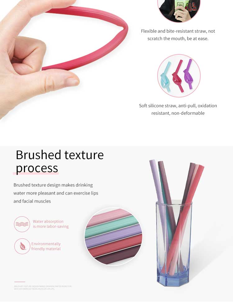 Heart Shaped Reusable Silicone Straw(图5)