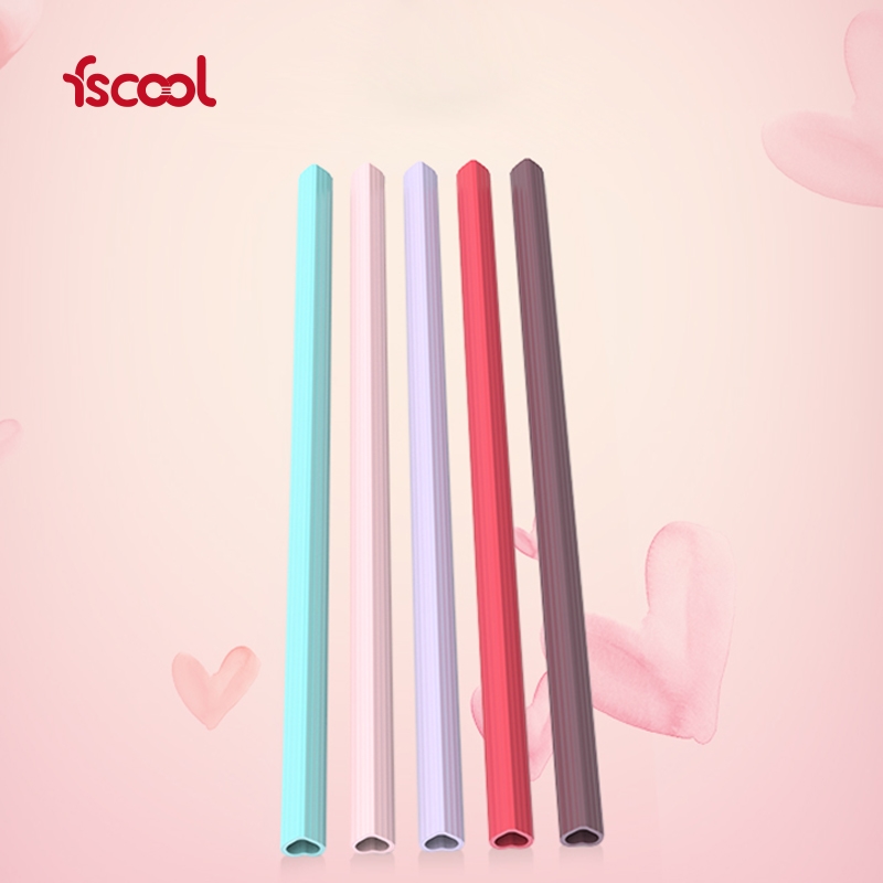 Heart Shaped Reusable Silicone Straw Wholesale
