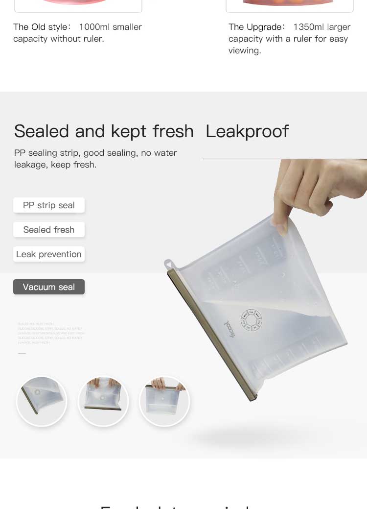 Kitchen Preservation Silicone Food Storage Bag Wholesale(图3) Kitchen Preservation Silicone Food Storage Bag Wholesale(图3)