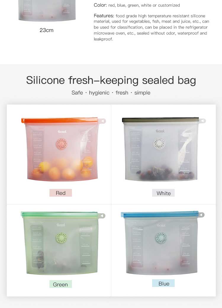 Kitchen Preservation Silicone Food Storage Bag Wholesale(图7) Kitchen Preservation Silicone Food Storage Bag Wholesale(图7)