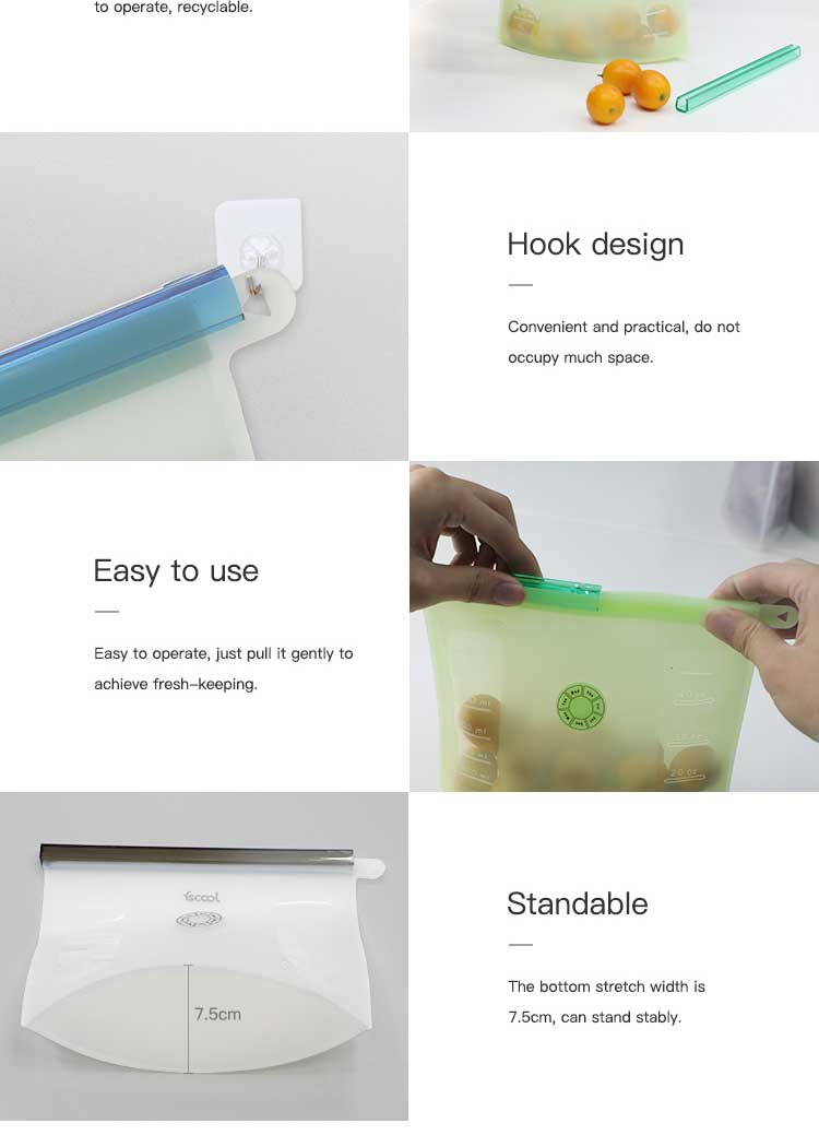 Kitchen Preservation Silicone Food Storage Bag Wholesale(图10) Kitchen Preservation Silicone Food Storage Bag Wholesale(图10)